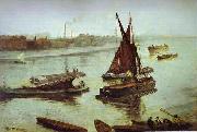 James Abbott Mcneill Whistler Old Battersea Beach Sweden oil painting artist